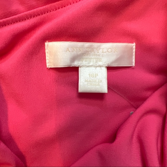 NWT Ann Taylor One Shoulder Dress - 16 Petite, pink - Picture 3 of 9